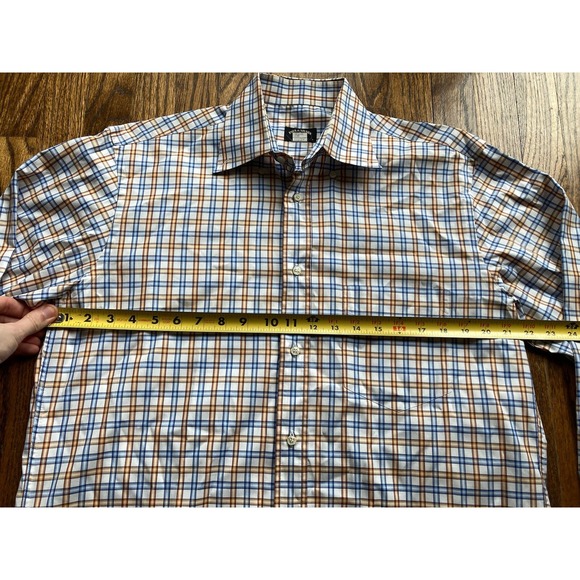 Paul & Shark Yachting Shirt Long Sleeve Button Up Plaid Sz Medium Made In Italy - Picture 5 of 11